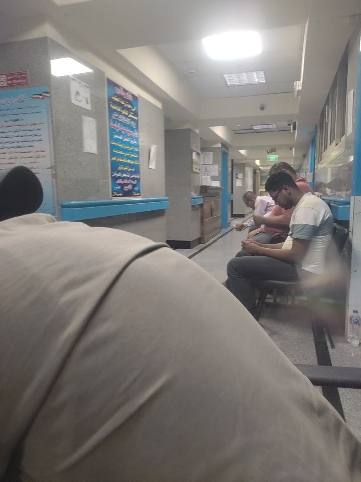 Waiting room, Cairo public hospital, 17 June 2026